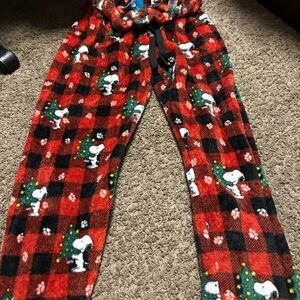 Red and black Christmas snoopy pjs